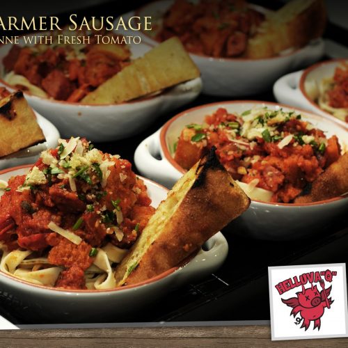 Farmer Sausage Penne with Fresh Tomatoes Johnston's