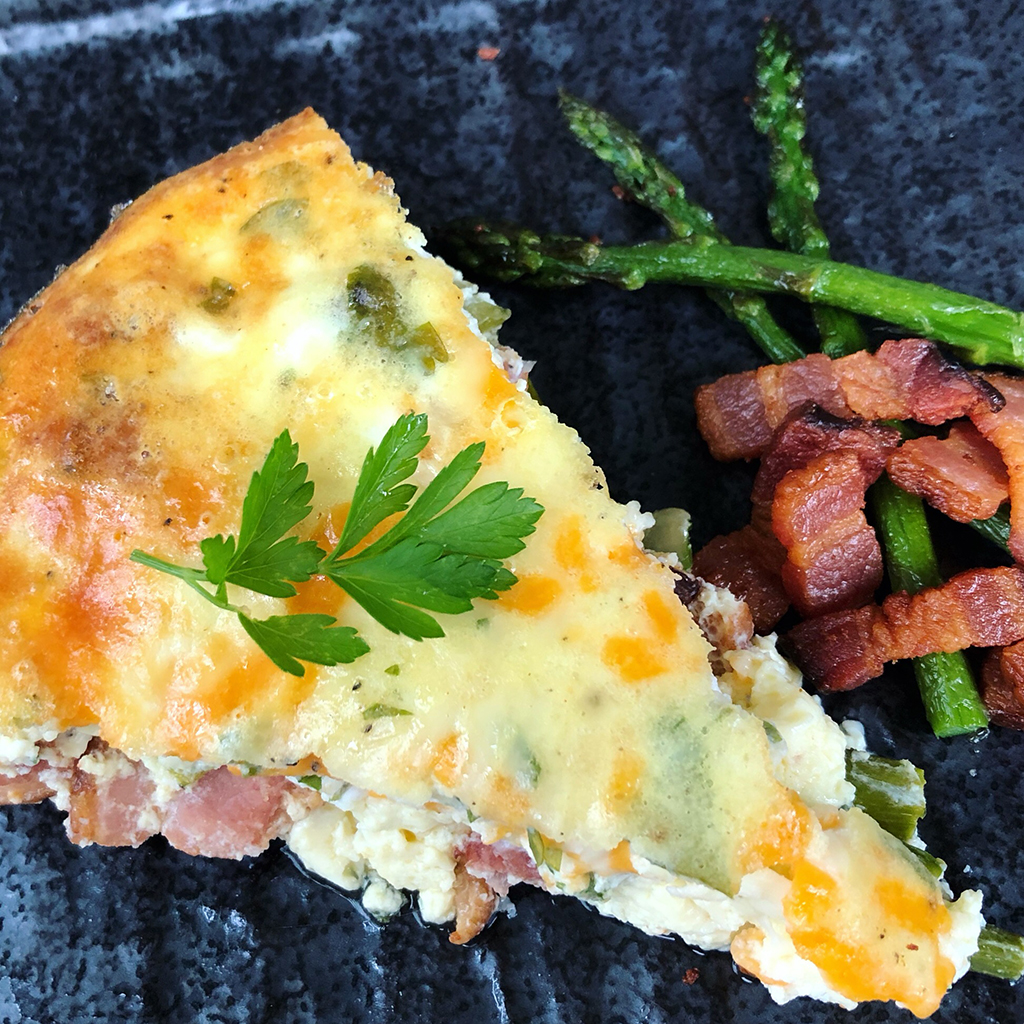 Crustless Asparagus & Bacon Quiche Johnston's
