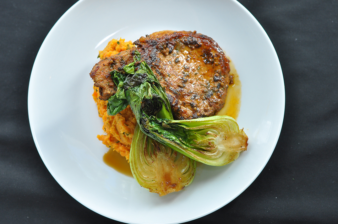 Herb and Spiced Pork Chops with Sweet Potato Mashed Johnston's
